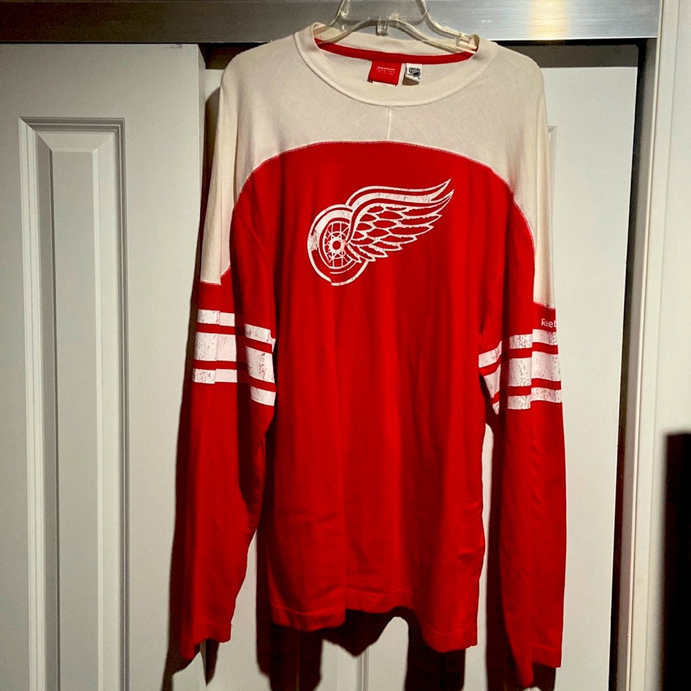 Reebok face off collection Detroit Red Wings long sleeve men’s shirt in XL